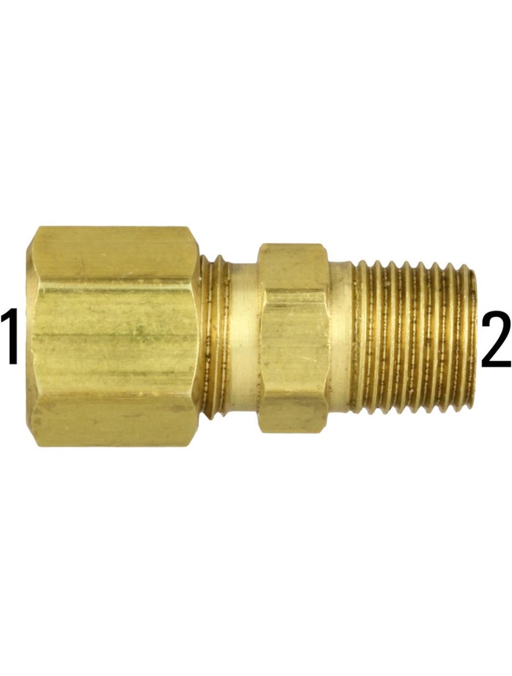68-03-02: CP x MP - Male Connector - Compression - Brass