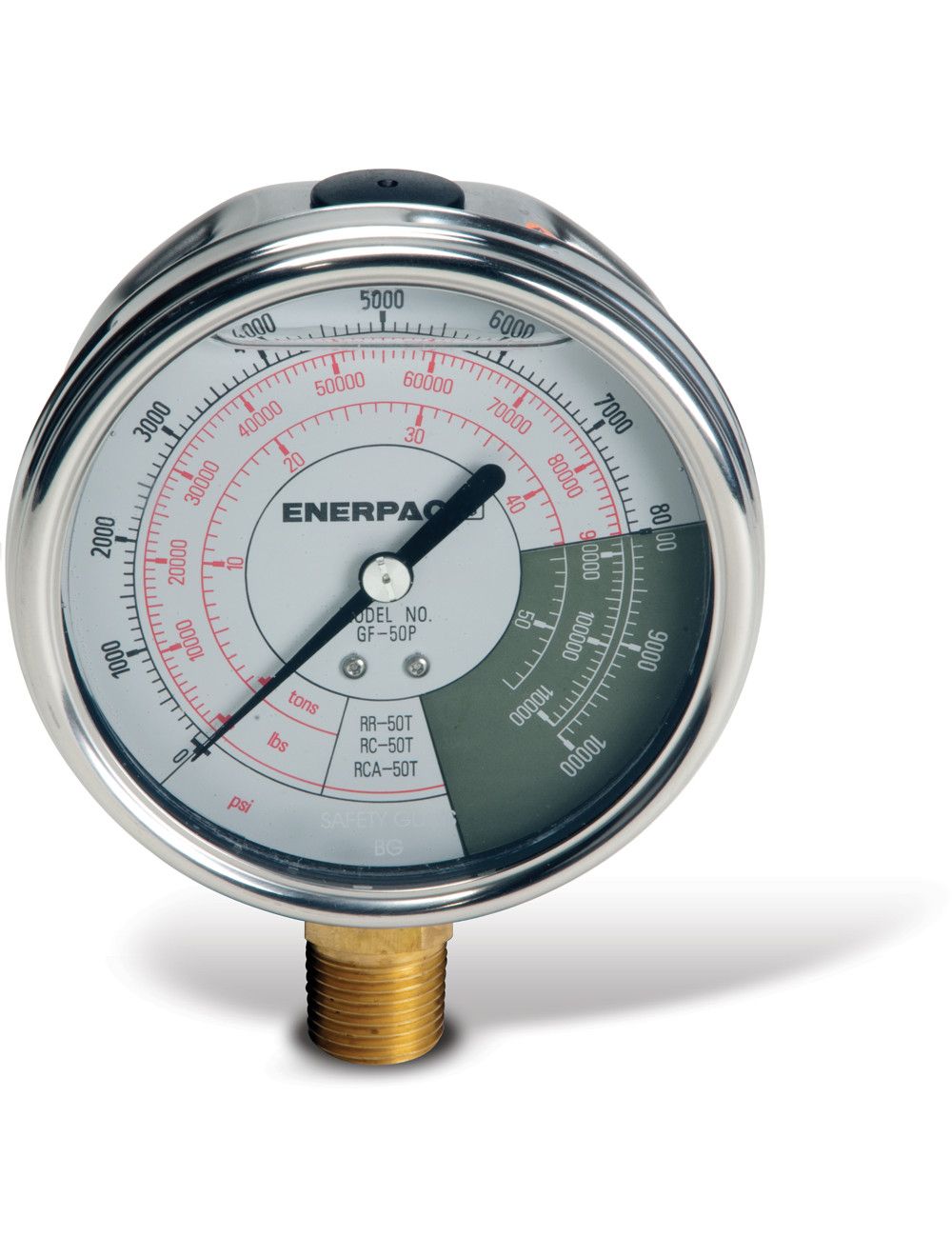 GF50P, Hydraulic Force and Pressure Gauge, Imperial for with up to 55 ton Cylinders | Enerpac
